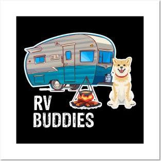 Shiba Inu Dog Rv Buddies Pet Lovers Funny Camping Camper Posters and Art
